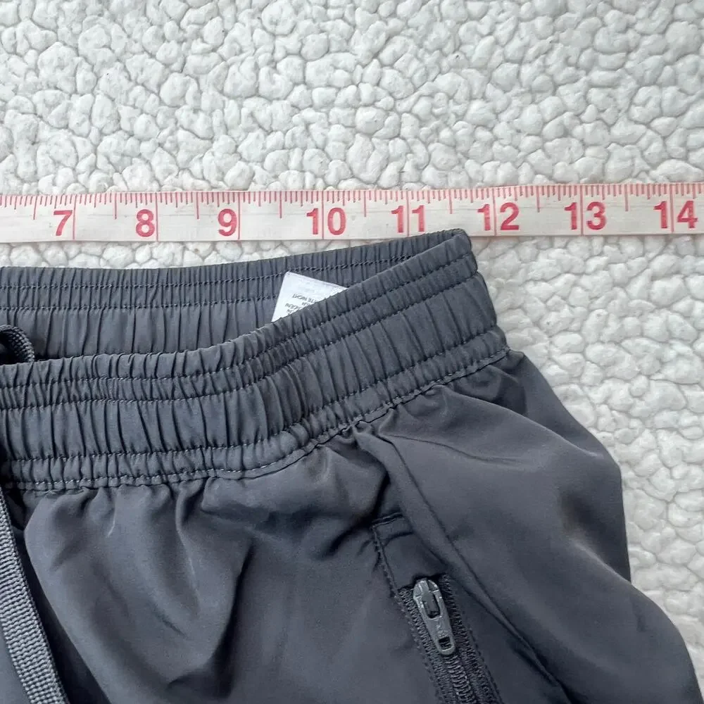 Adidas Black Elastic Waist Drawstring Black Shorts Small
